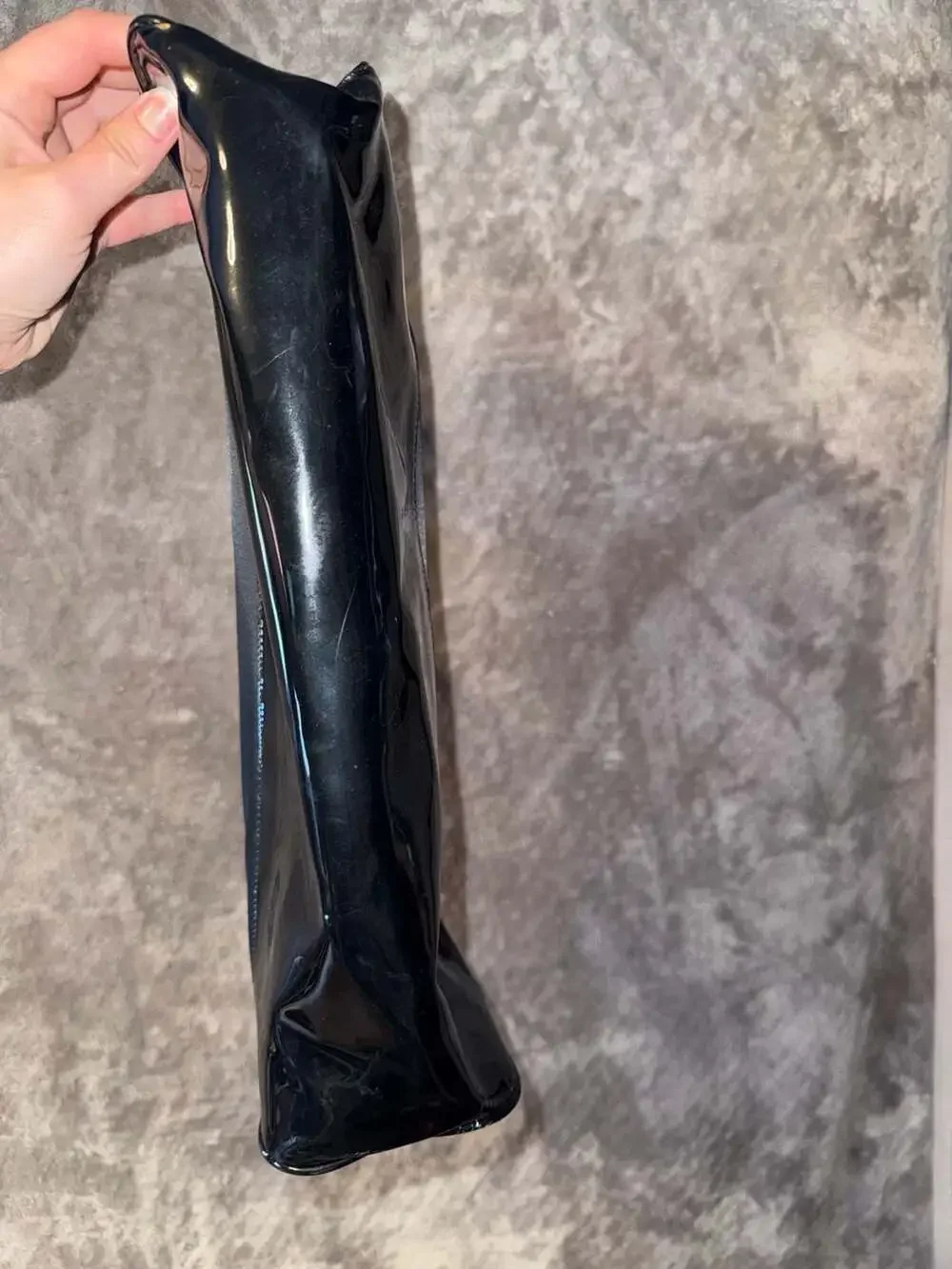 Estee Lauder Black Nylon and Patent Tote Bag